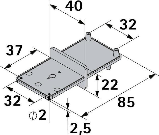 Actual product image Hettich Ankrn-Schablone (Perforated plate, 1 pcs.)