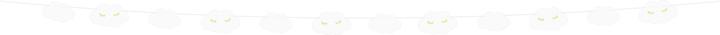 Produktbild Partydeco Girlande Wolken 145 x 5.5 cm, Weiss (1 Stück)