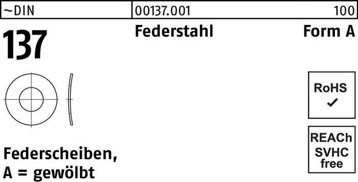 Produktbild Federscheibe DIN 137 A 7 Federstahl