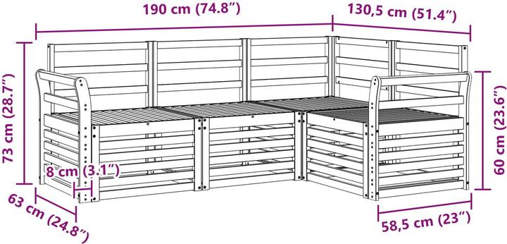 Produktbild vidaXL Outdoor-Sofa