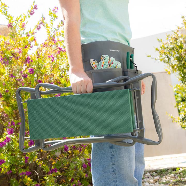 Produktbild InnovaGoods 3-in-1-Garten-Kniebank mit Werkzeugtasche Situl