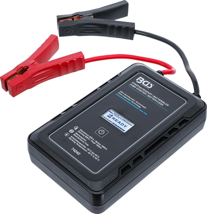 Produktbild BGS Starthilfegerät Batterielos mit Ultra-Kondensator Technologie 12 V / 800 A / 1600 A (1600 A)