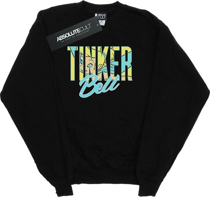 Actual product image Disney Womens/Ladies Tinker Bell Wording Infill Sweatshirt (L)