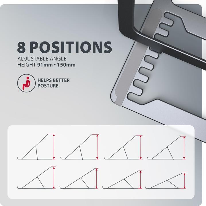 Produktbild Axagon STND-LAG Ständer für Laptops und Tablets Grau