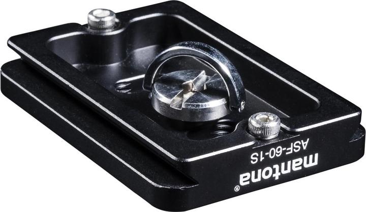Actual product image mantona Fortress ASF-60-1S Quick Release Plate Arca-Swiss compatible, 60x44 mm, for e.g. Fortress Ball... (Tripod quick-release plate)