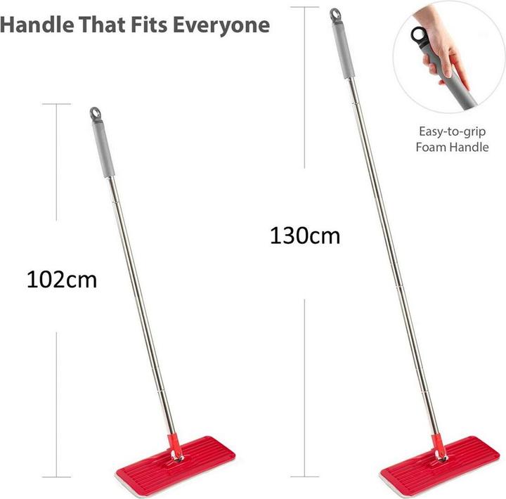 Immagine prodotto Greenblue Scopa piatta + secchio + asta telescopica + 2 tappetini in microfibra 5,7 L per la pulizia dei (3 pz.)