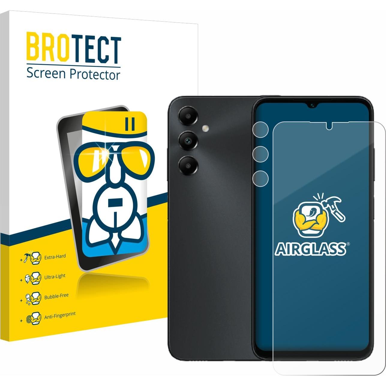 BROTECT AirGlass Panzerglasfolie (1 Stück, Samsung Galaxy A05s), Smartphone Schutzfolie, Transparent