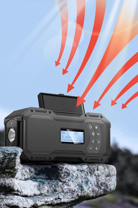 Actual product image NoName Notradio Akku/Kurbel/Solar/USB-C (FM/DAB/Licht) - Extra grosser 5000mAh Akku (DAB+, DAB, FM, Bluetooth)