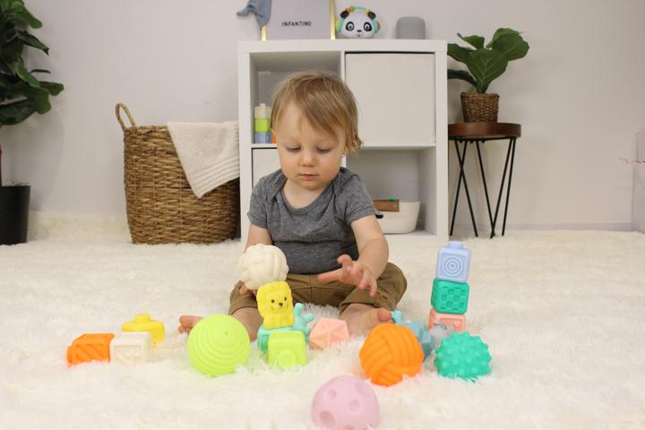 Immagine prodotto Infantino Spielset Super Soft Bälle, Stapelblöcke & Buddys, 20 Teile