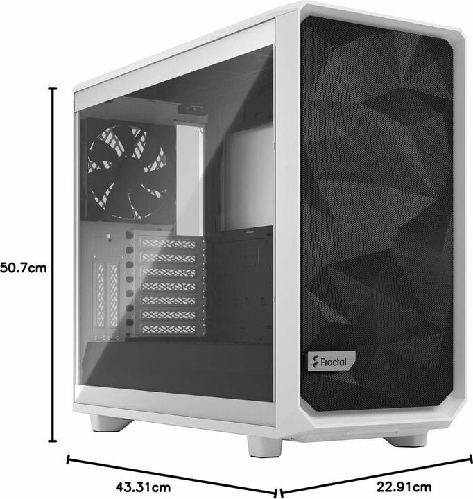 Actual product image Fractal Meshify 3 Clear Tint White (ATX, mATX, Mini-ITX)