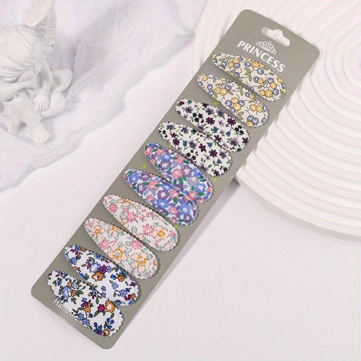 Produktbild Activity Board 10 Stück Baby gestreifte karierte florale Haarspangen, dekorativer Haarschmuck (10 Stk.)