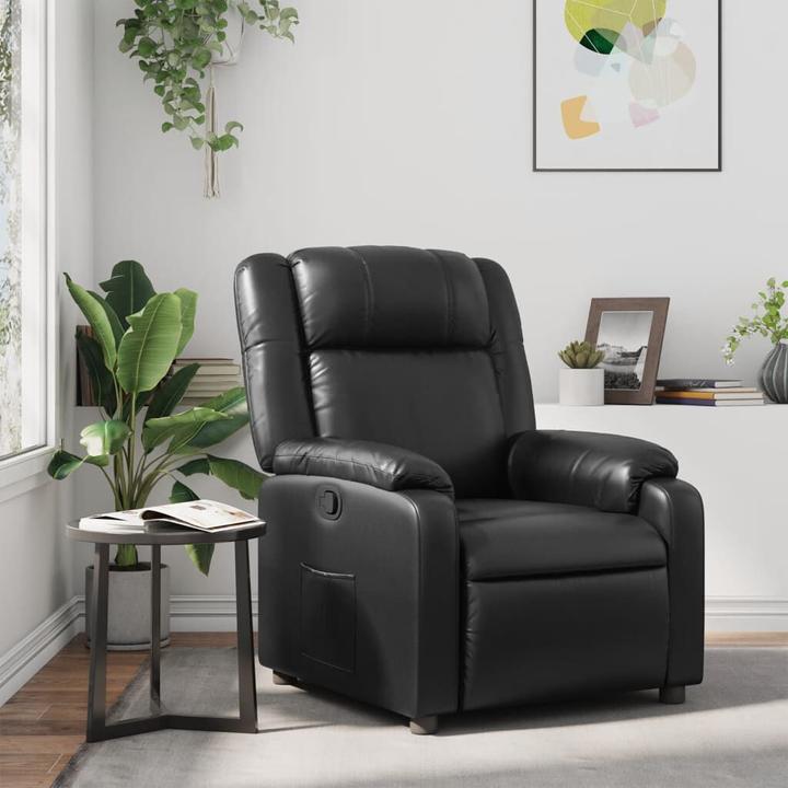 Produktbild vidaXL Relaxsessel Schwarz Kunstleder,Farbe: Schwarz,Material