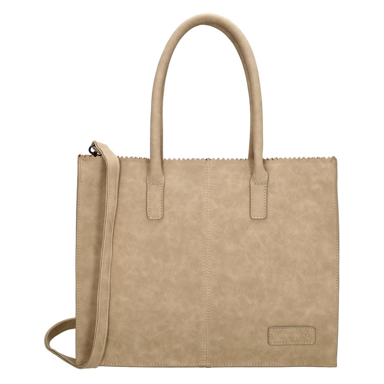 Zebra Trends, Vrouwen, Tas, Lisa Shopper Hand & Schoudertas - Tote Bag - Taupe, Bruin