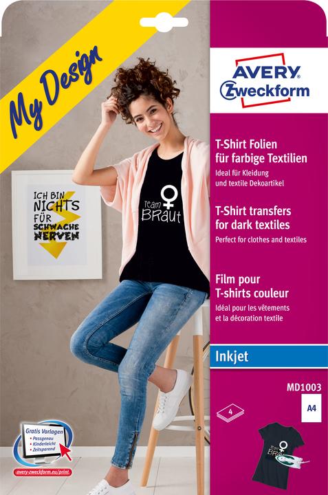 Image du produit Avery Film textile pour textiles colorés