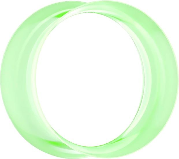 Image du produit Star Piercing Flared Tunnel vert (sans laiton, Silicone)