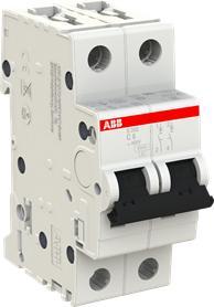 Image du produit ABB Disjoncteur 6kA 6A C 2p S202-C6