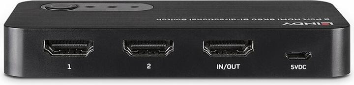 Productafbeelding Lindy 2-poorts HDMI 8K60 bidirectionele schakelaar Schakelt tussen twee 8K HDMI bronnen die zijn
