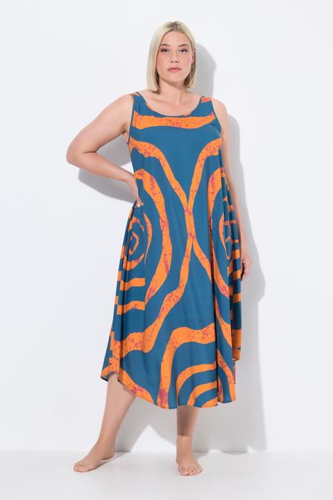 Produktbild Ulla Popken Midikleid, Kreise, A-Linie, Rundhals, ärmellos (54)