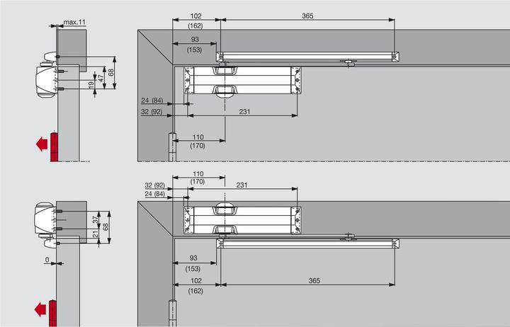 Image du produit Dormakaba Ts 90 Fr 3-4 (Porte-fenêtre, Porte d'entrée, Porte en bois, Porte de chambre, Intérieur)