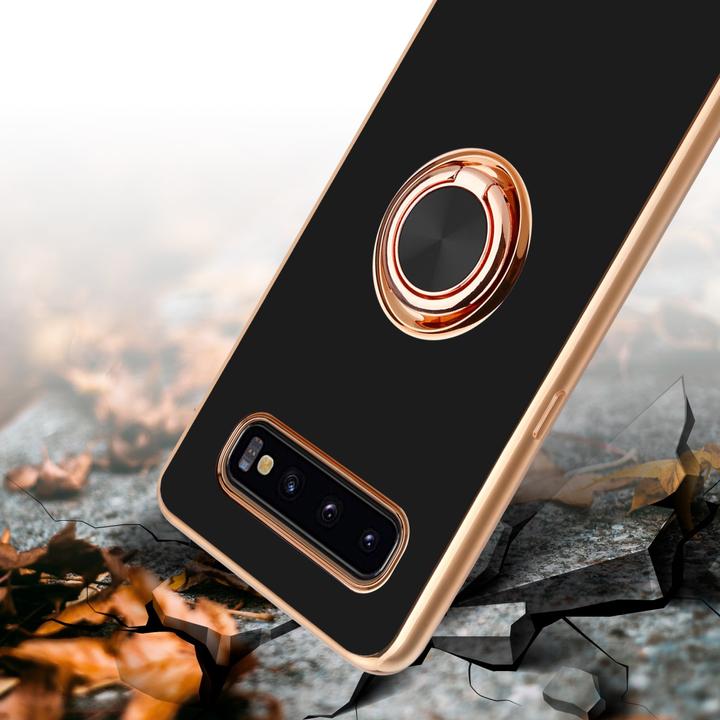 Actual product image Cadorabo Case for Samsung Galaxy S10 PLUS in TPU with camera protection and ring LM089 Style (Samsung Galaxy S10+)