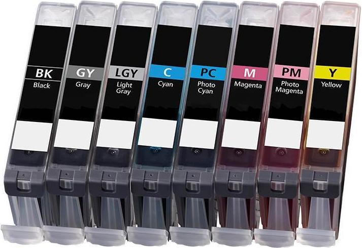 Druckfuxx 8 Drucker Patronen für Canon CLI-65 PIXMA PRO 200 Tintenpatronen Multi