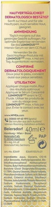Produktbild NIVEA Luminous630 3-in-1 CC Fluid (Cream colour, Hell, 40 ml)