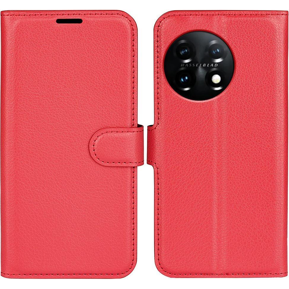 Thumbnail - Cover-Discount OnePlus 11 - Leder Etui Hülle rot (OnePlus 11), Smartphone Hülle, Rot