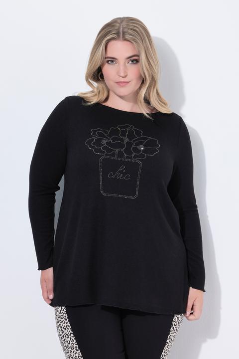 Produktbild Miamoda Pullover, A-Linie, Glitzersteinchen, Langarm (44)
