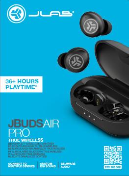Actual product image JLab Audio JBuds Air Pro (No noise cancellation, 9 h, Wireless)