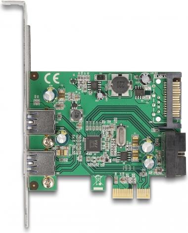 Immagine prodotto Delock Scheda PCI Express x1 a 2 x USB 3.2 Gen 1 Type-A esterno + 1 x connettore USB 19 pin maschio interno
