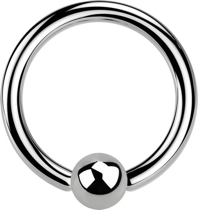 Actual product image Star Piercing Steriler Ball Closure Ring silber (without brass, Titanium)
