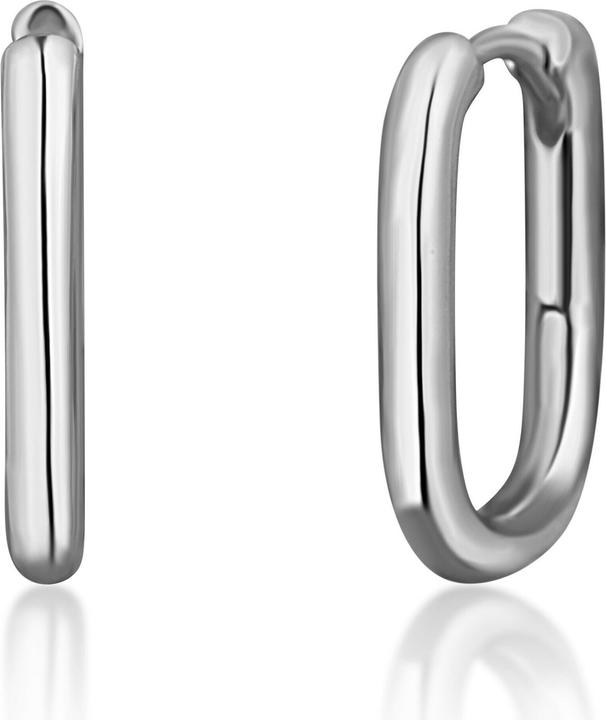 Immagine prodotto JVD Minimalist Silver Oval Earrings (Argento)