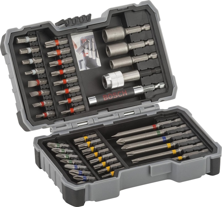 Productafbeelding Bosch Professional Zubehör Schroevendraaierbitset (Zeskantbus TX M10, Zeskantbus TX M15, Zeskantbus TX M20, Zeskantbus TX M30, Kruis Phillips PH M1, Phillips kruis PH M2, Zeskantbus TX M25, Zeskantbus TX M27, Zeskantbus TX M40, Kruis Pozidriv PZ M1, Kruis Pozidriv PZ M2, Phillips kruis PH M3, Kruis Pozidriv PZ M3, Zeskantbus TX met gat M10)