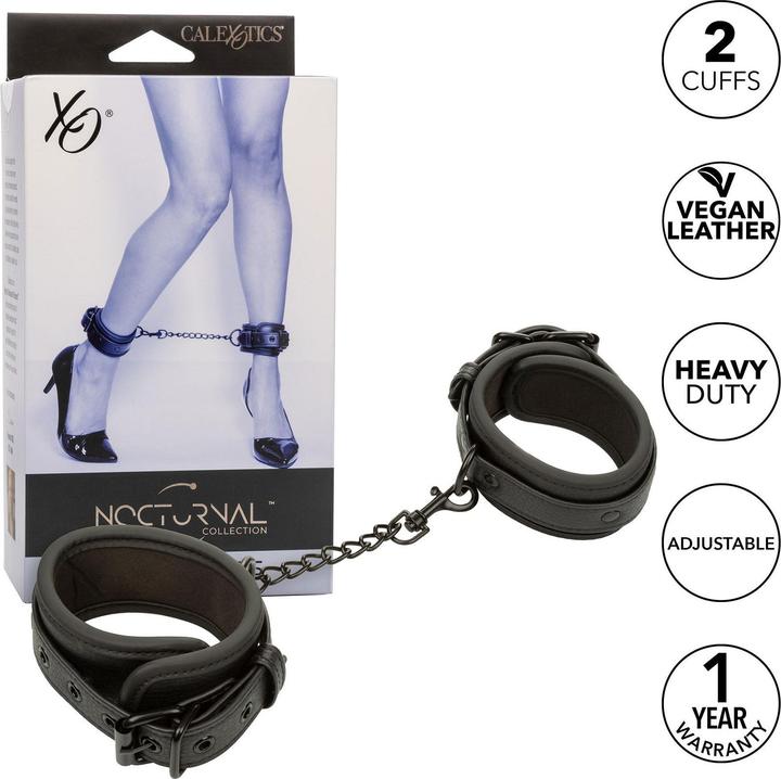 Productafbeelding CalExotics Nocturnal Enkelboeien Leer Verstelbaar Zwart