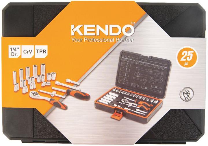 Actual product image Kendo Socket spanner set 1/4" 25-piece (14 mm)