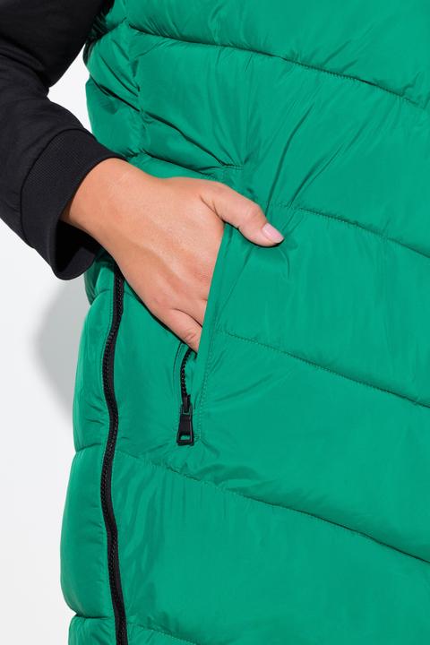 Immagine prodotto Ulla Popken Gilet trapuntato e idrorepellente HYPRAR con taglio lungo e zip a doppio cursore (50, 52)