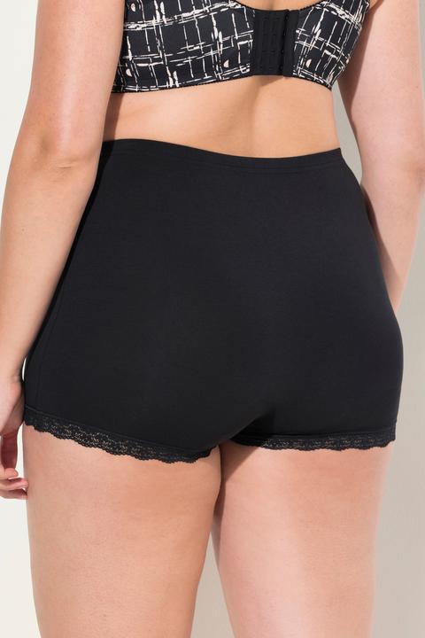 Produktbild Ulla Popken Pantys, 3er-Pack, Ringel/einfarbig, Spitze (54, 56, 3er Pack)