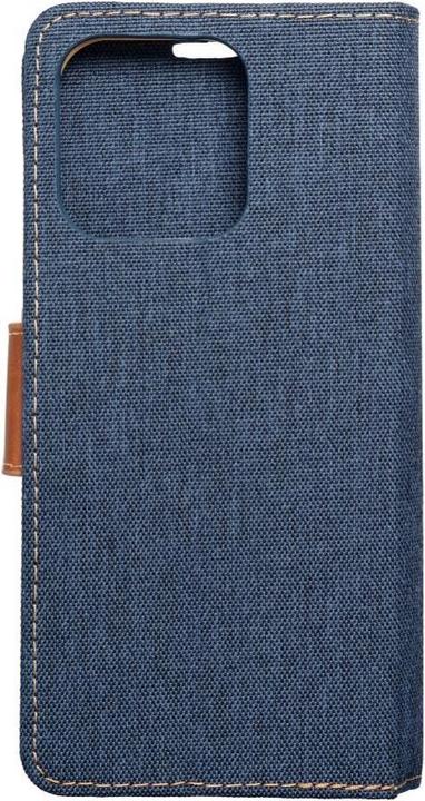 Actual product image OEM Back panel cover CANVAS Book case for XIAOMI Redmi 12C navy blue (Xiaomi Redmi 12C)