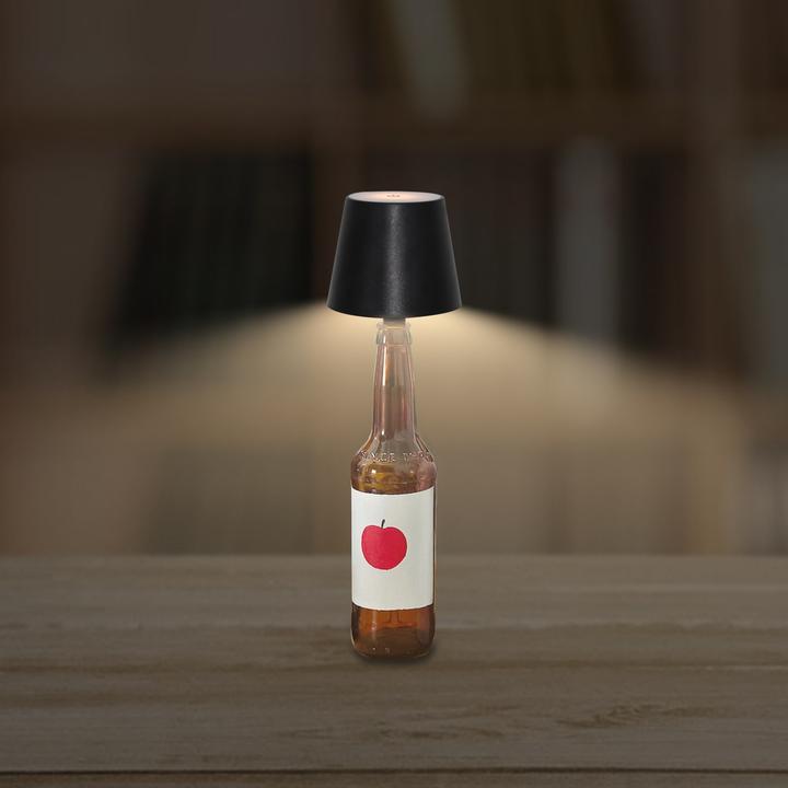 Image du produit Benson Electric Flaschenlampe, schwarz, Ø 18 x H 11,5 cm