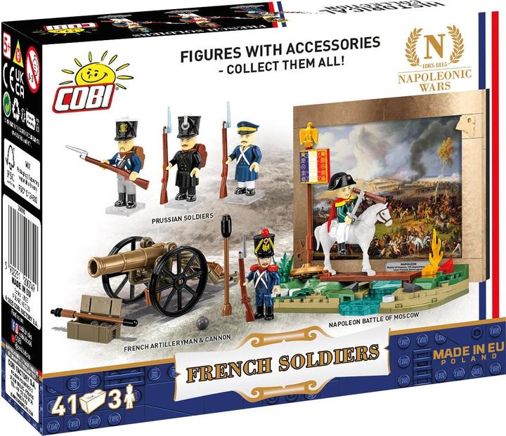 COBI Set Soldati Delle Forze Armate Francesi - Seconda Guerra Mondiale | Accessori E Figure Storiche | Collezione Historical Collection