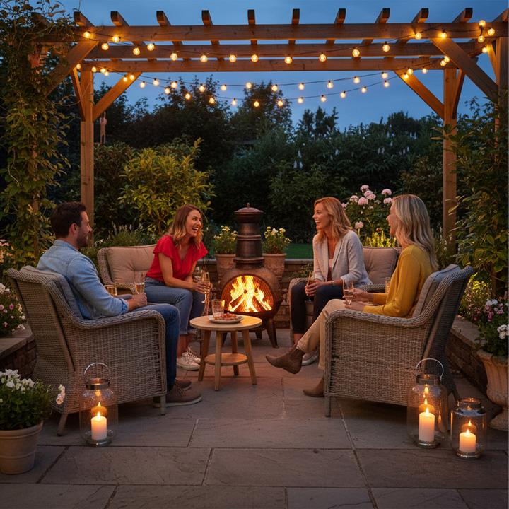 Actual product image Relaxdays Patio stove