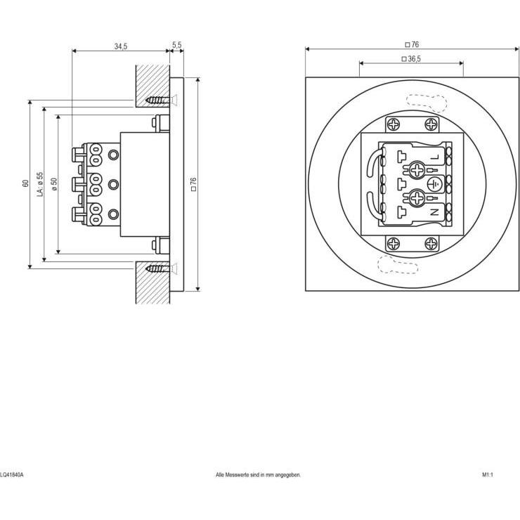 Thumbnail - EVN, Wandleuchte + Deckenleuchte, LQ41840A (65 lm)