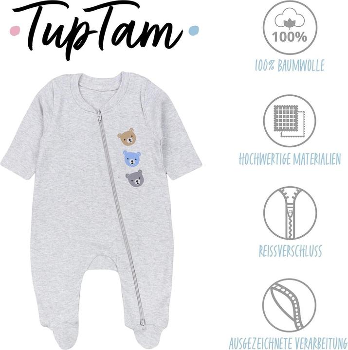Produktbild TupTam Schlafstrampler mit Fuss - 3er Set (92)