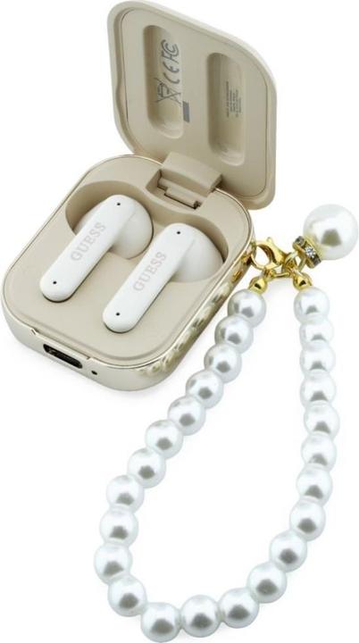 Actual product image Guess Earphones TWS Pearl Strap beige (5 h, Wireless)
