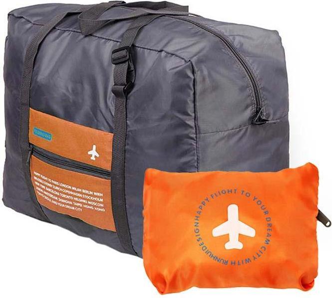 JTI Faltbare Reisetasche mit Aufbewahrungstasche - Orange