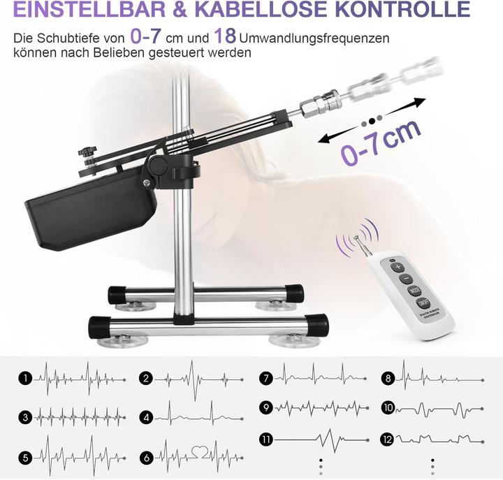 Qianmu Premium Sexmaschine mit Dildo und Saugnapf Adapter