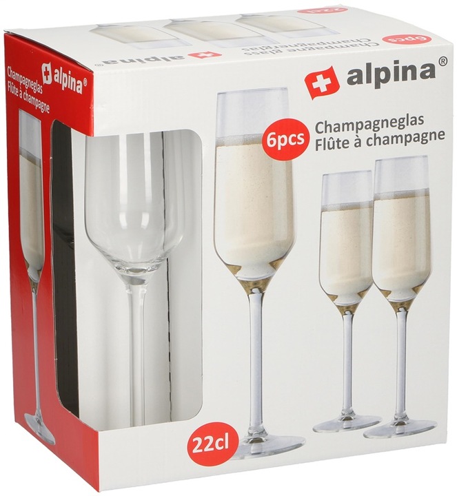 Produktbild alpina Champagnerkelch 6er Set 22cl (22 cl, 6 Gläser, Sektgläser)