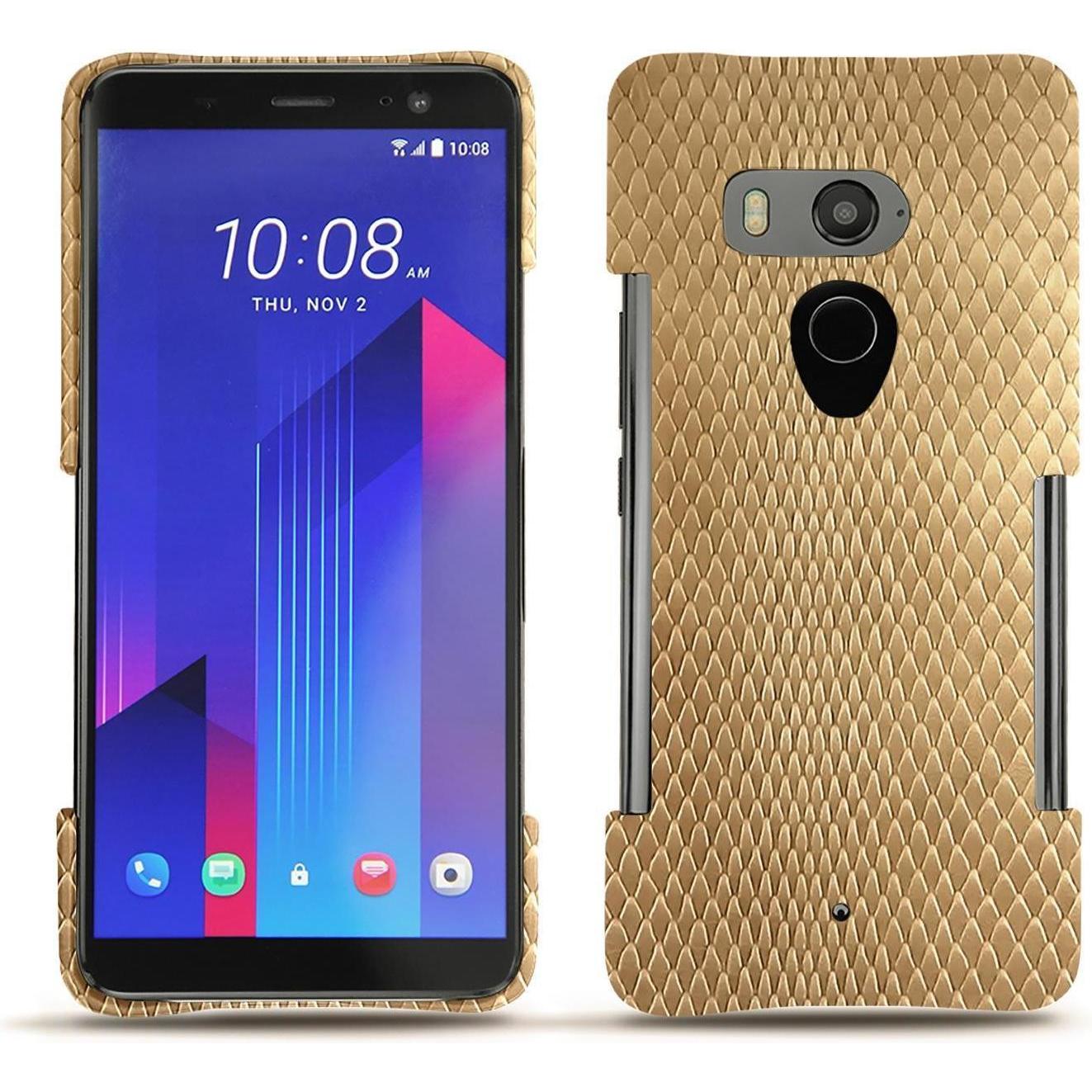 Noreve Lederschutzhülle (HTC U11+), Smartphone Hülle, Beige