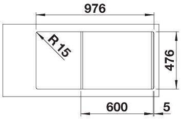 Produktbild Blanco Lantos II 6 S-IF (Einbauspüle, 50 cm, 50 cm)