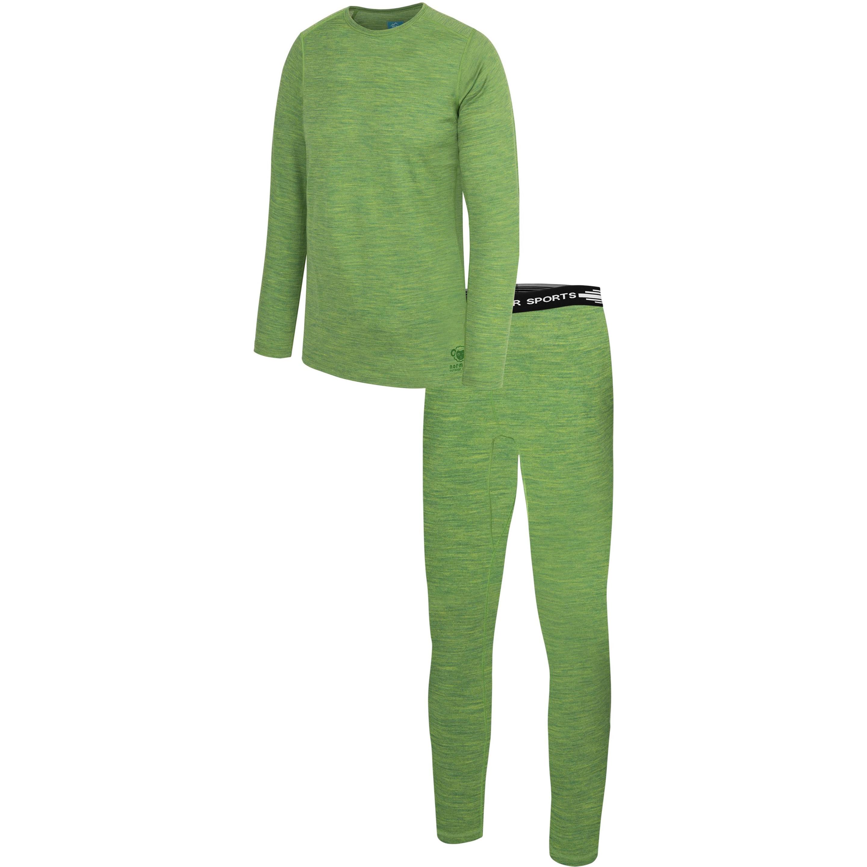 Thumbnail - Normani, Herren, Funktionsunterhose, Kinder Merino Thermo Unterwäsche - 6560 (170, 176), Grün, 170, 176